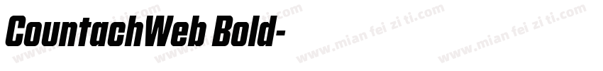 CountachWeb Bold字体转换